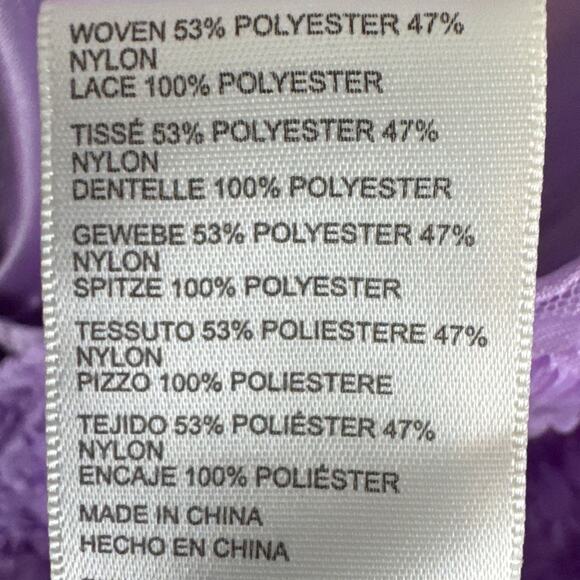 Free People Faye Blouse Dramatic Lilac Pullover Sheer Applique Floral  L Fairy - Picture 10 of 11